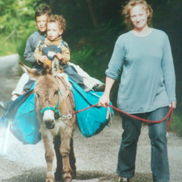 Mein erster Eselritt mit meinem Bruder